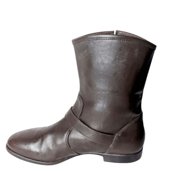 UGG Francis Brown Leather Mid Calf Boot Size 7.5 - Picture 6 of 8